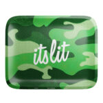 It's Lit Light Green Camo Rolling Tray - Image 5