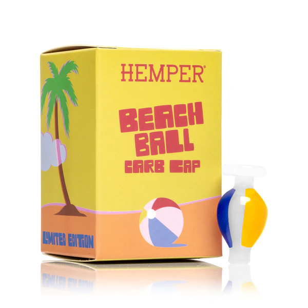 230905_HEAMPER_BEACH_BALL_CARB_CAP_003_ONWHITE_1080x1080_7a0786a5-3945-41be-9845-f7daf3d71aae Beach Ball Glass Carb Cap - Image 1