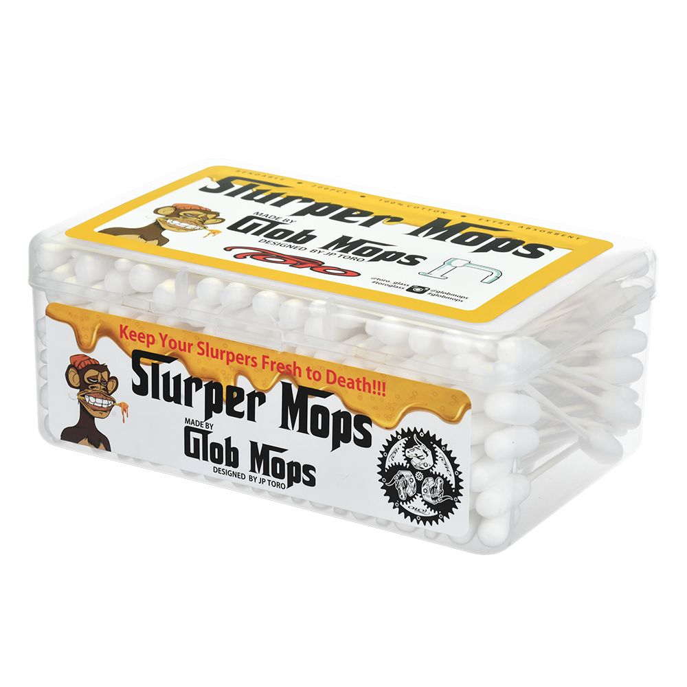 CP202_acb54cb0-228a-416e-8bde-a7599046dbe1 Glob Mops Slurper Mops Dual Tip Cotton Swabs - 200CT TUB - Image 1
