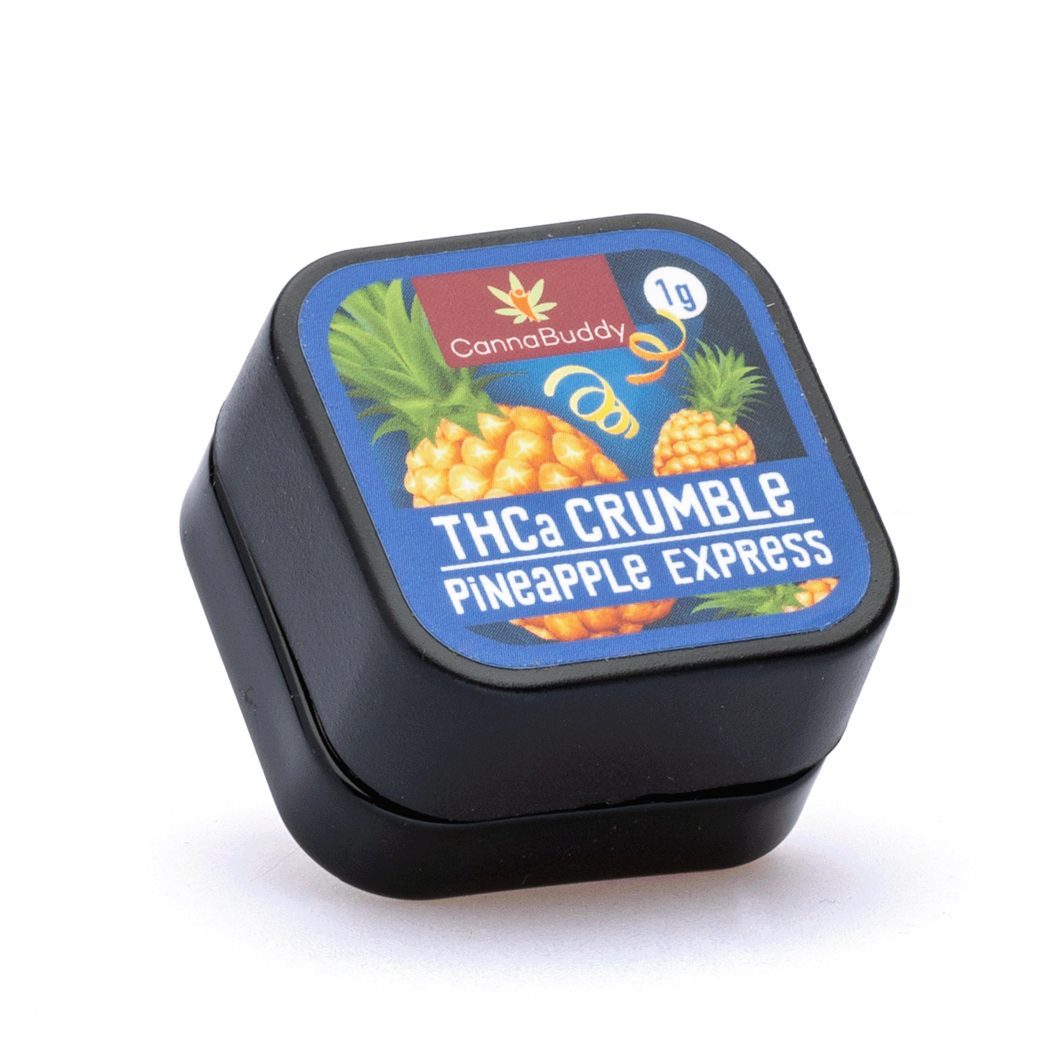 CannaBuddy-THCa-Crumble-Pineapple-Express-1-gram-Jar-Front CannaBuddy THCa Crumble – Pineapple Express (1 gram) - Image 1