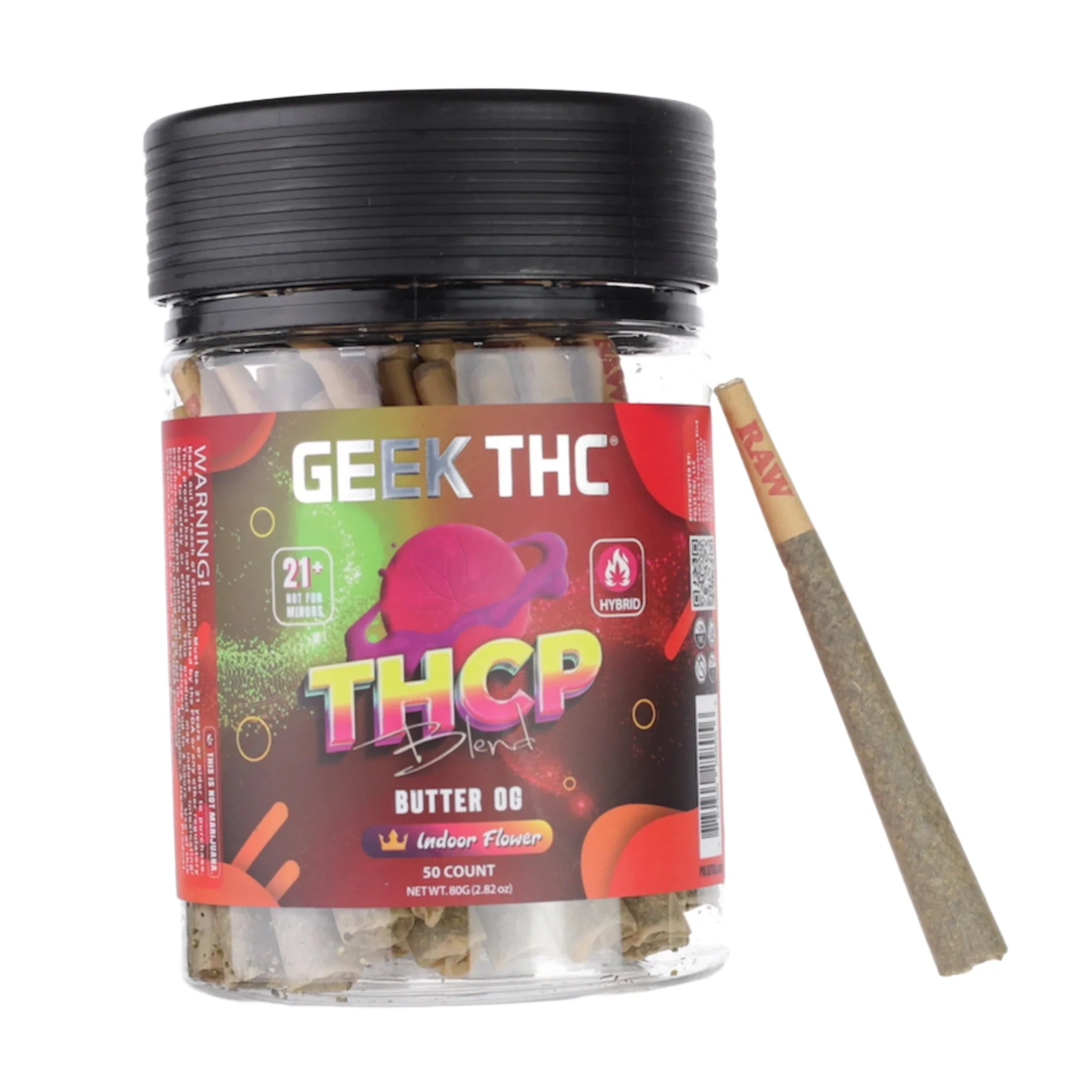 geekd-thc-p-pre-rolls-50ct-butter-OG Geek THC-P Pre-Rolls – 50ct – Butter OG - Image 1