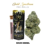Sour Diesel Gold Spectrum THC-A Pre-Rolls – 1g (2ct)