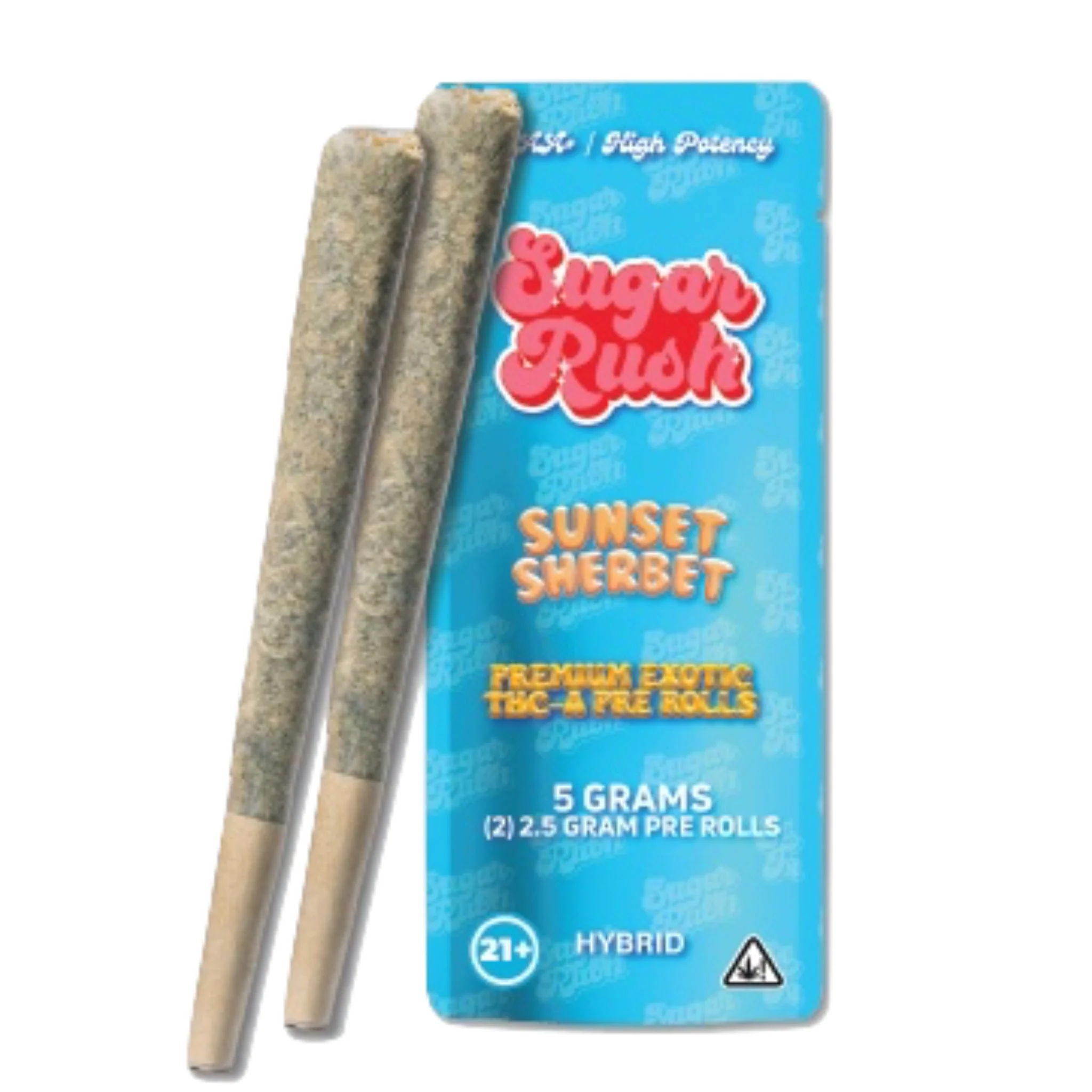 sugar-rush-premium-exotic-thca-pre-rolls-5g-sunset-sherbet Sugar Rush Premium Exotic THCA Pre Rolls – 5g – Sunset Sherbet - Image 1